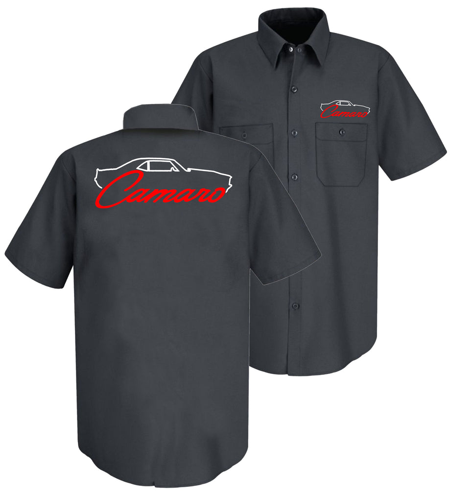 1st Gen Camaro Silhouette Mechanic Shirt - Car Shirts Guy 