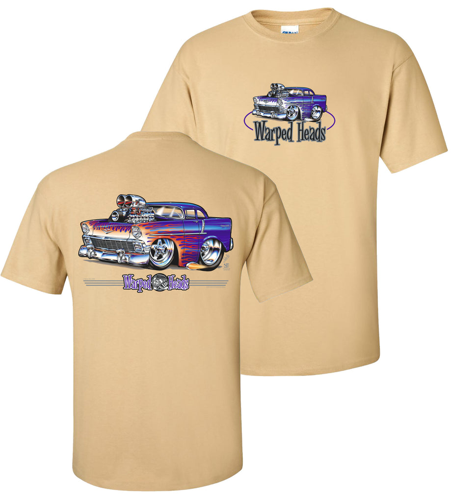’56 Chevy Warped Heads - Car Shirts Guy 